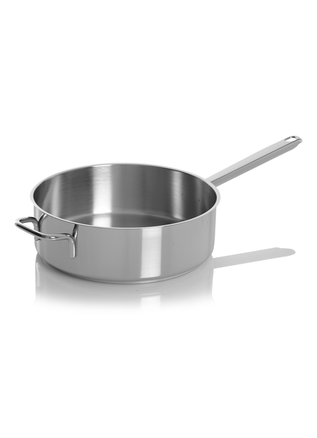 Demeyere Apollo 7 lage sauteuse Ø24 cm - voorkant 2 zilver