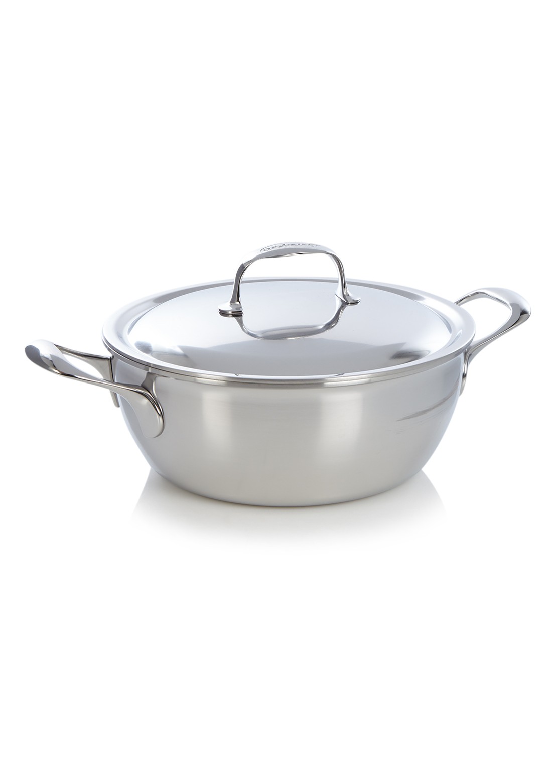 Demeyere Atlantis 7 conische braadpan Ø24 cm - voorkant zilver