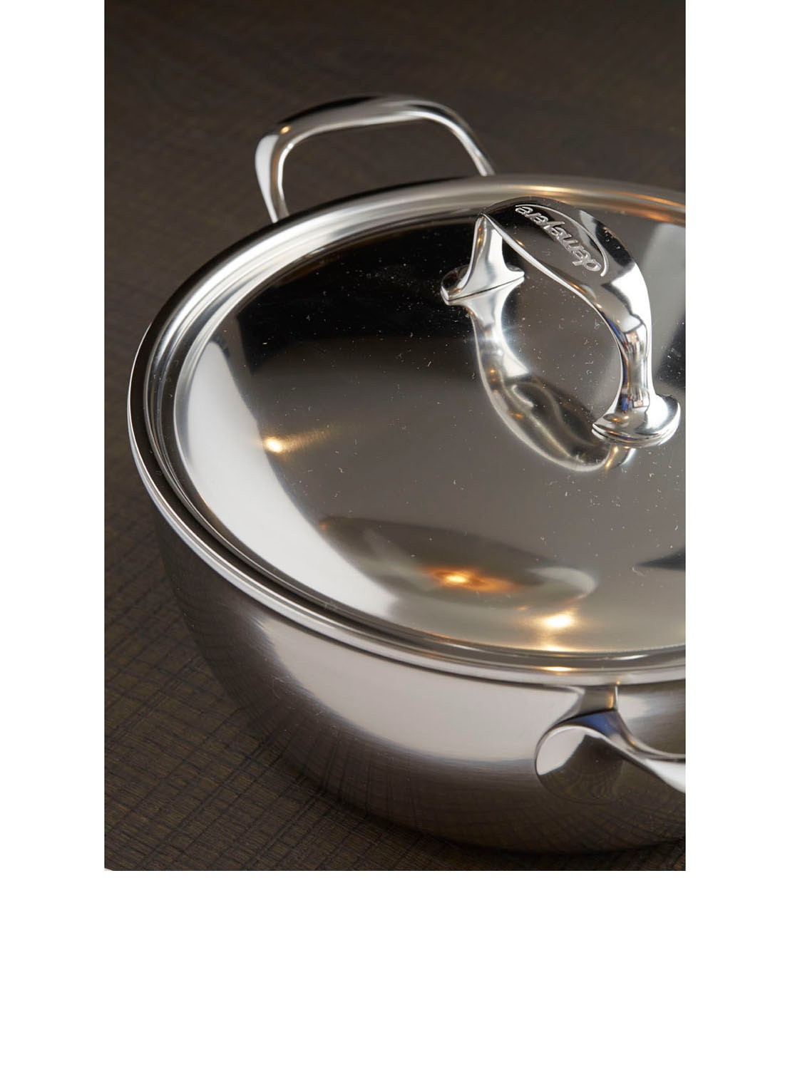 Demeyere Atlantis 7 conische braadpan Ø24 cm - voorkant 2 zilver