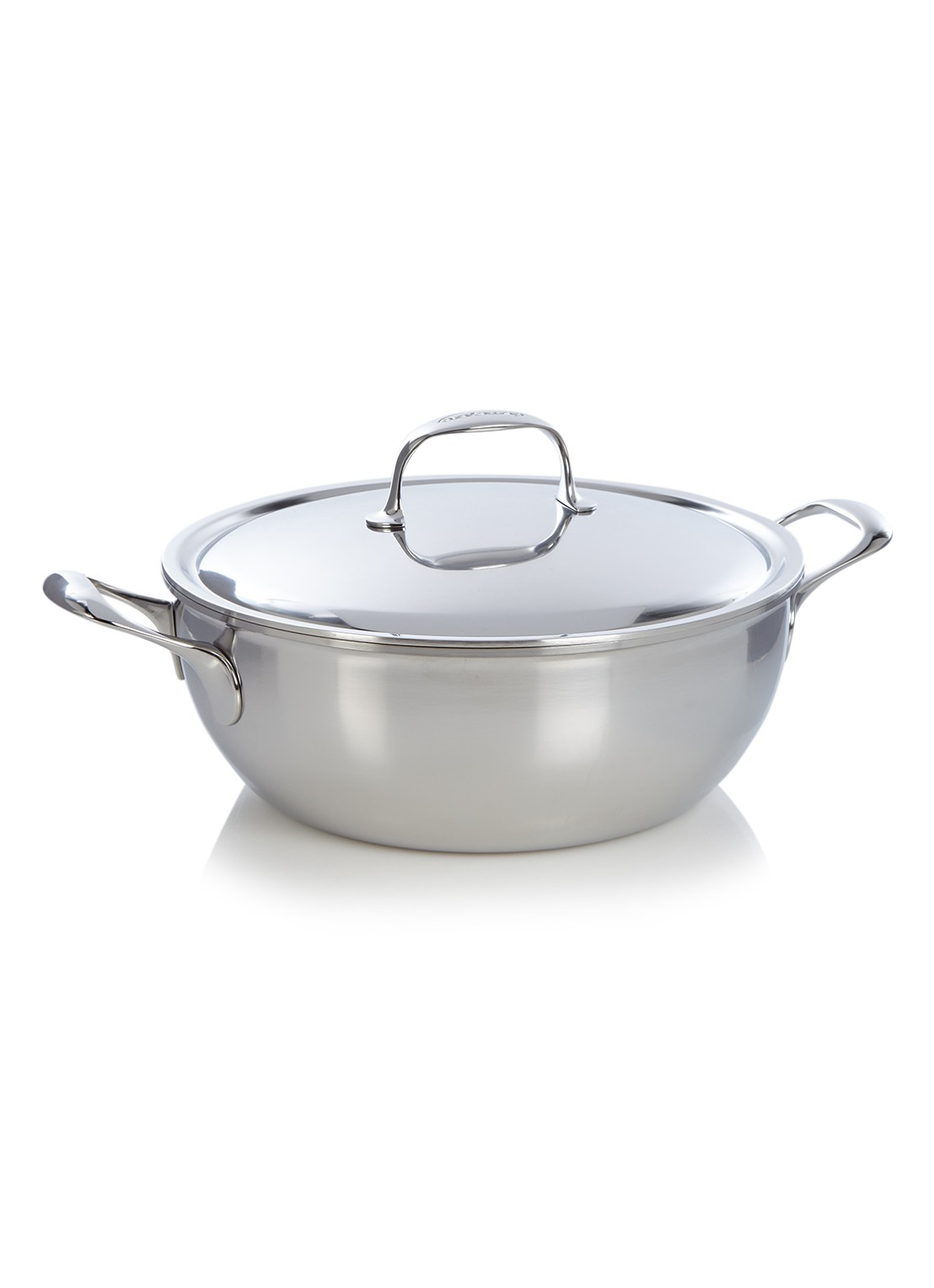 Demeyere Atlantis 7 conische braadpan Ø28 cm - voorkant zilver