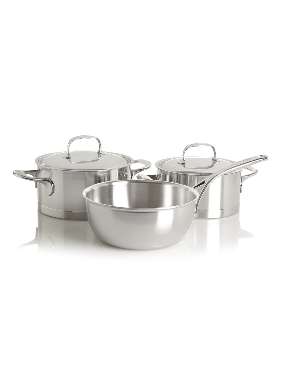 Demeyere Atlantis 7 pannenset 3-delig - voorkant zilver