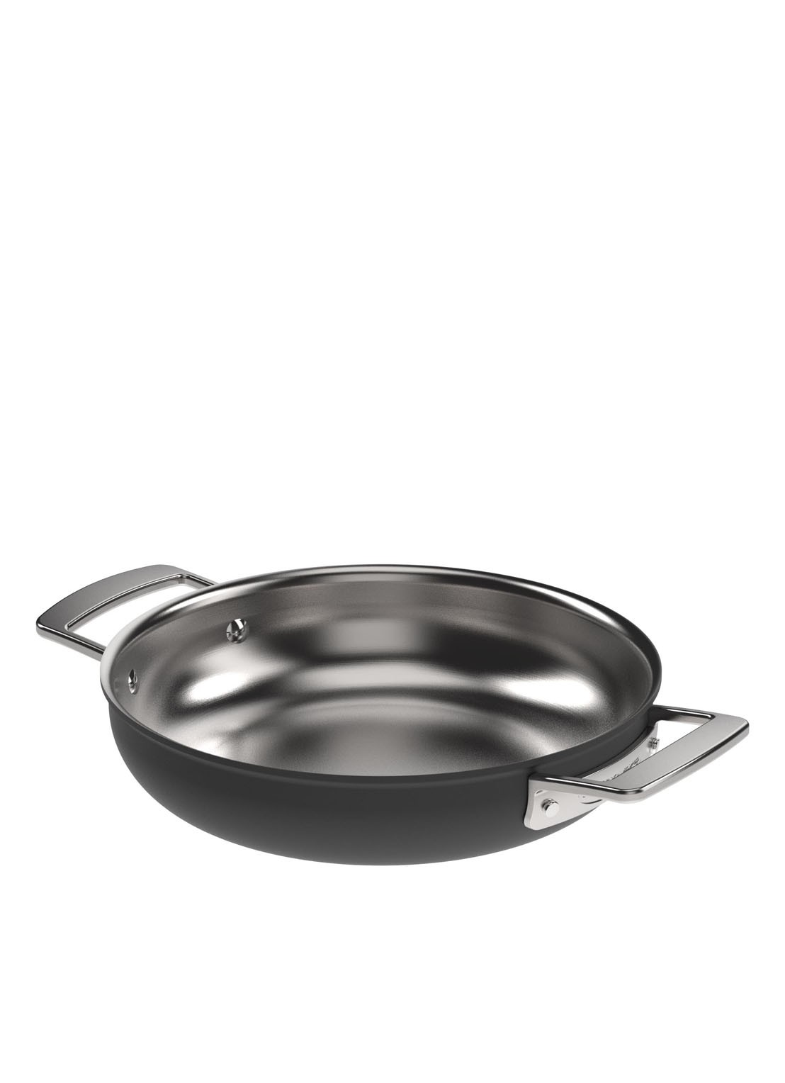 Demeyere Black 5 Multifunction pan 24 cm - voorkant zilver