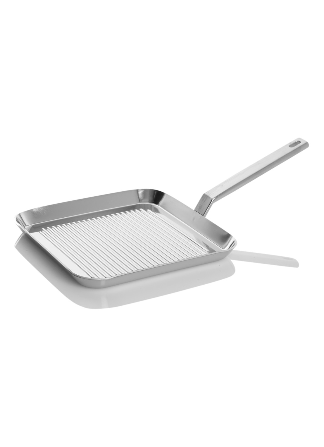 Demeyere Control Induc grillpan 28 x 28 cm - voorkant zilver