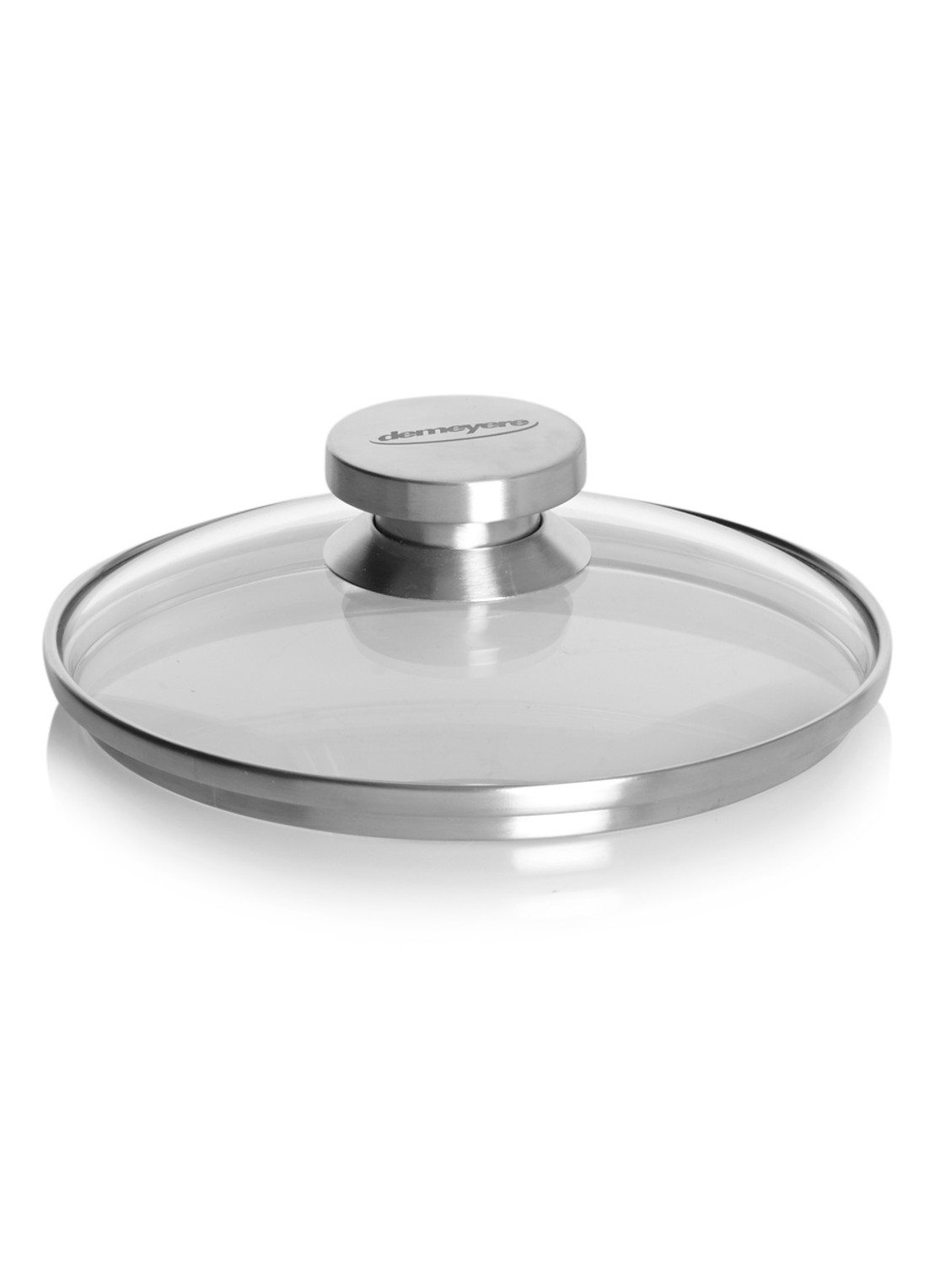 Demeyere Deksel van glas 18 cm - voorkant zilver