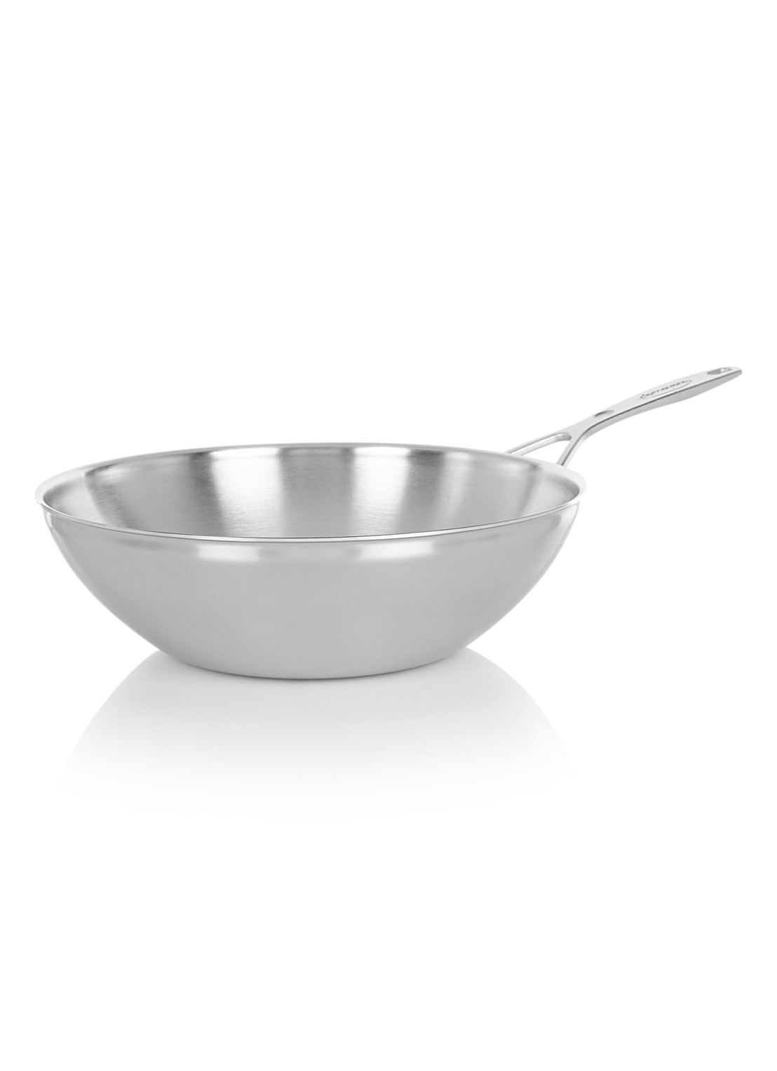 Demeyere Industry 5 wokpan 30 cm - voorkant zilver