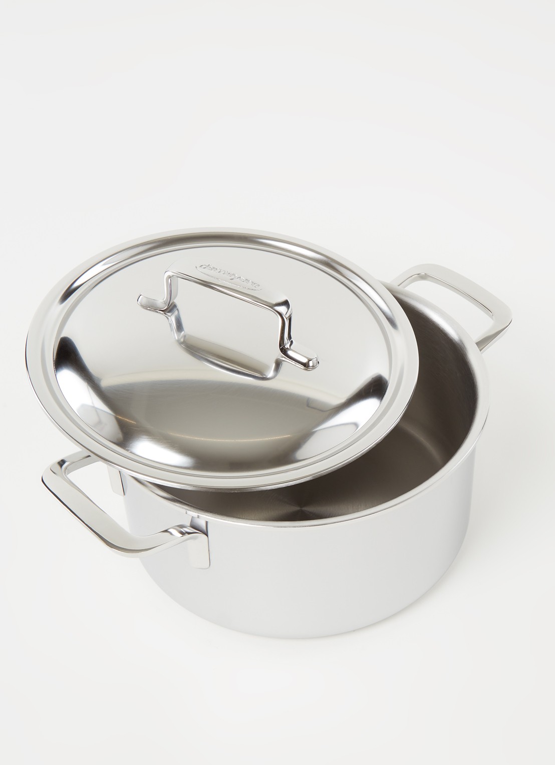 Demeyere Intense 5 kookpan Ø22 cm - detail zilver