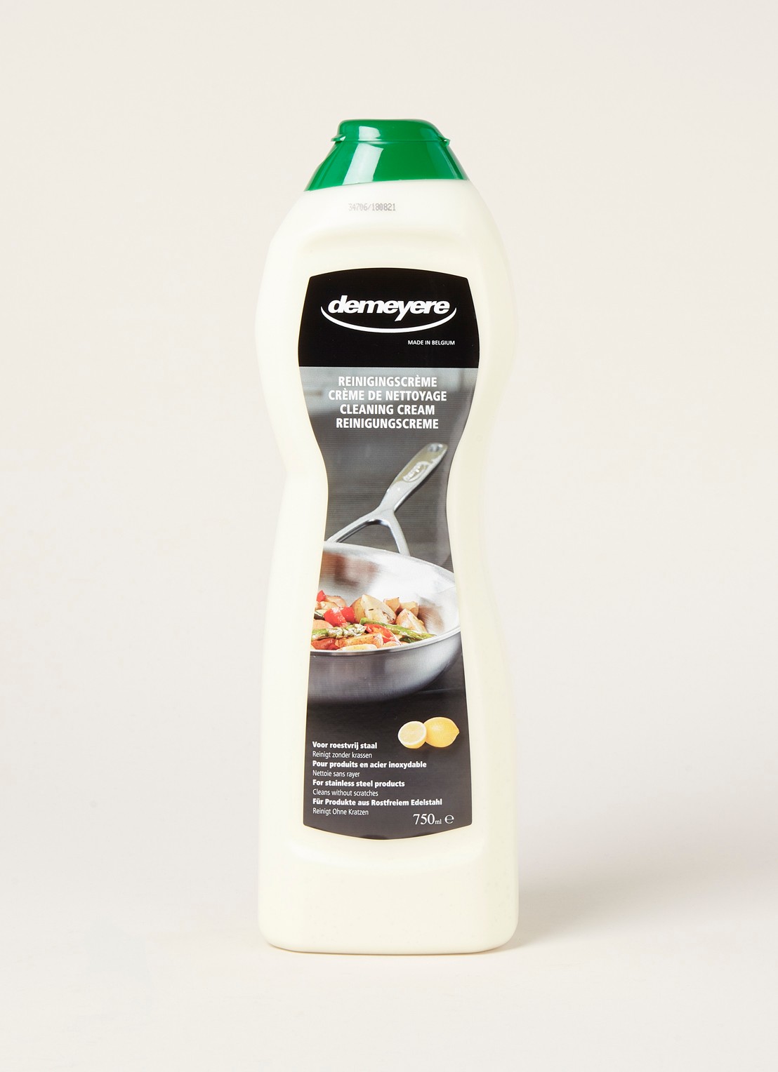 Demeyere Niet-schurende crème voor roestvrij staal 750 ml - voorkant 2 creme