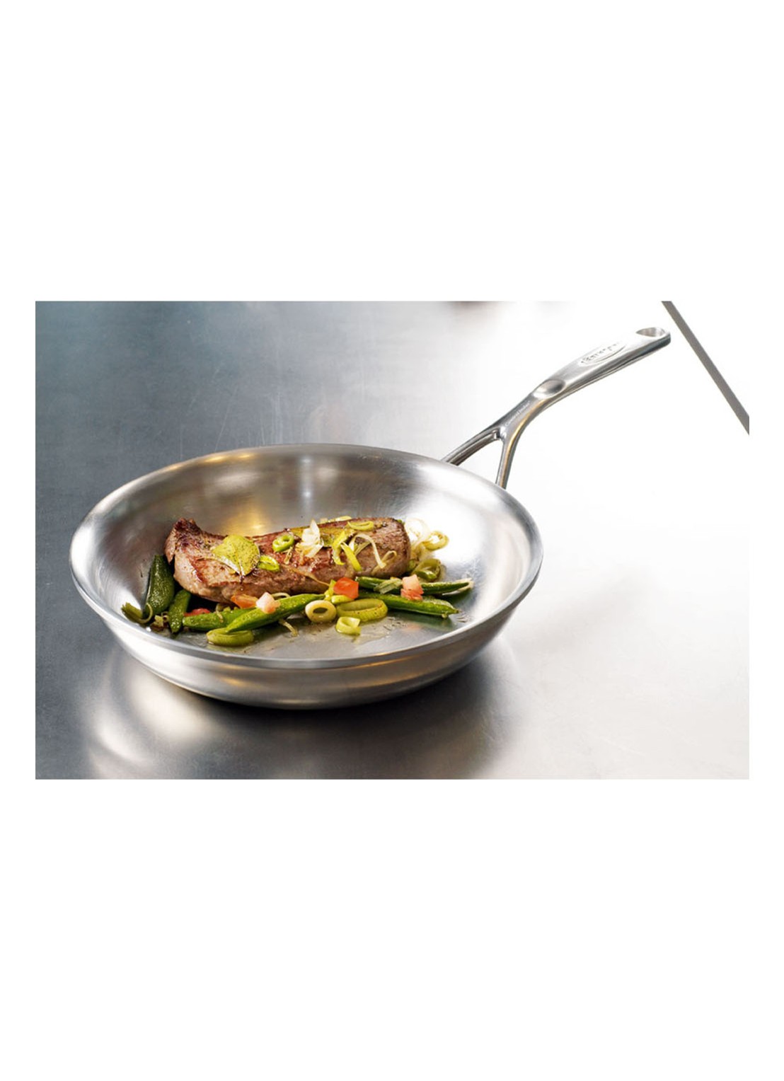 Demeyere Proline koekenpan 20 cm - voorkant 2 zilver