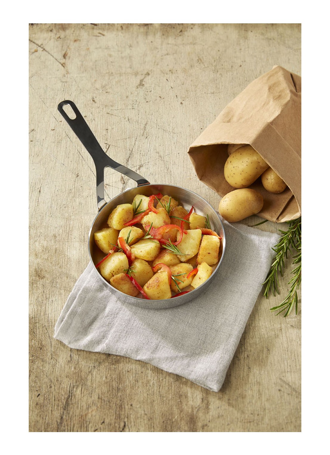 Demeyere Resto 3 koekenpan 14 cm - voorkant 2 zilver