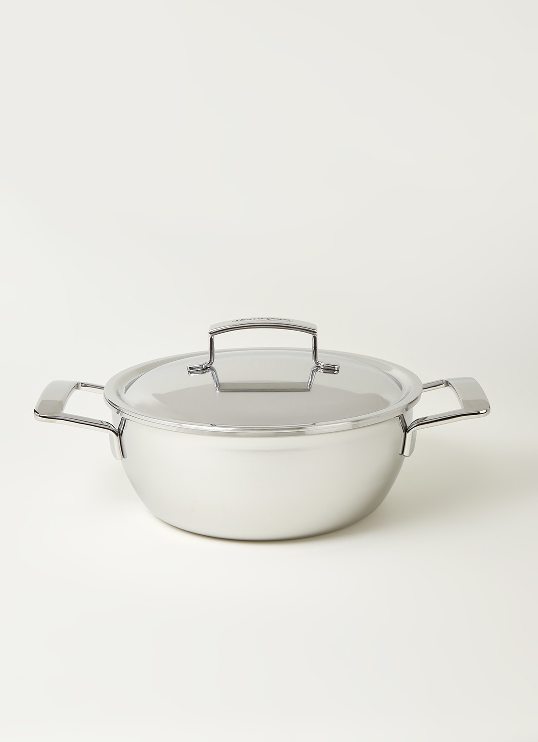 Demeyere Silver 7 braad-/stoofpan Ø24 cm - voorkant 2 zilver