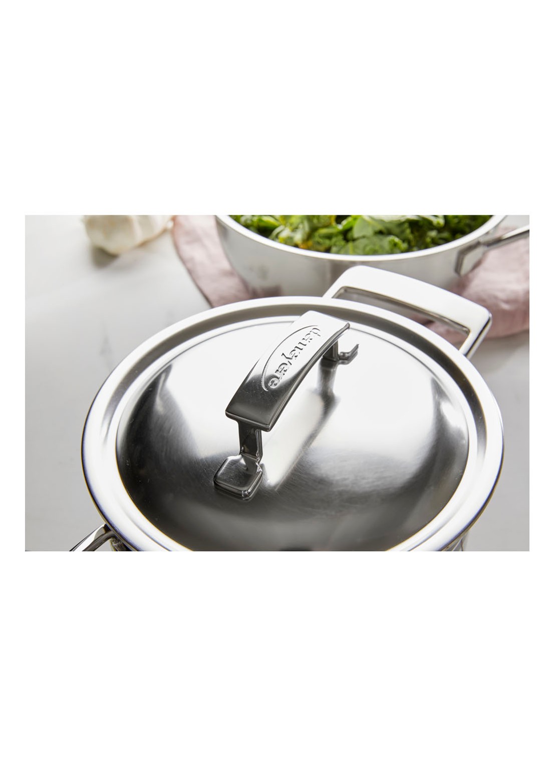 Demeyere Silver kookpan met deksel Ø18 cm - voorkant 2 roestvrijstaal