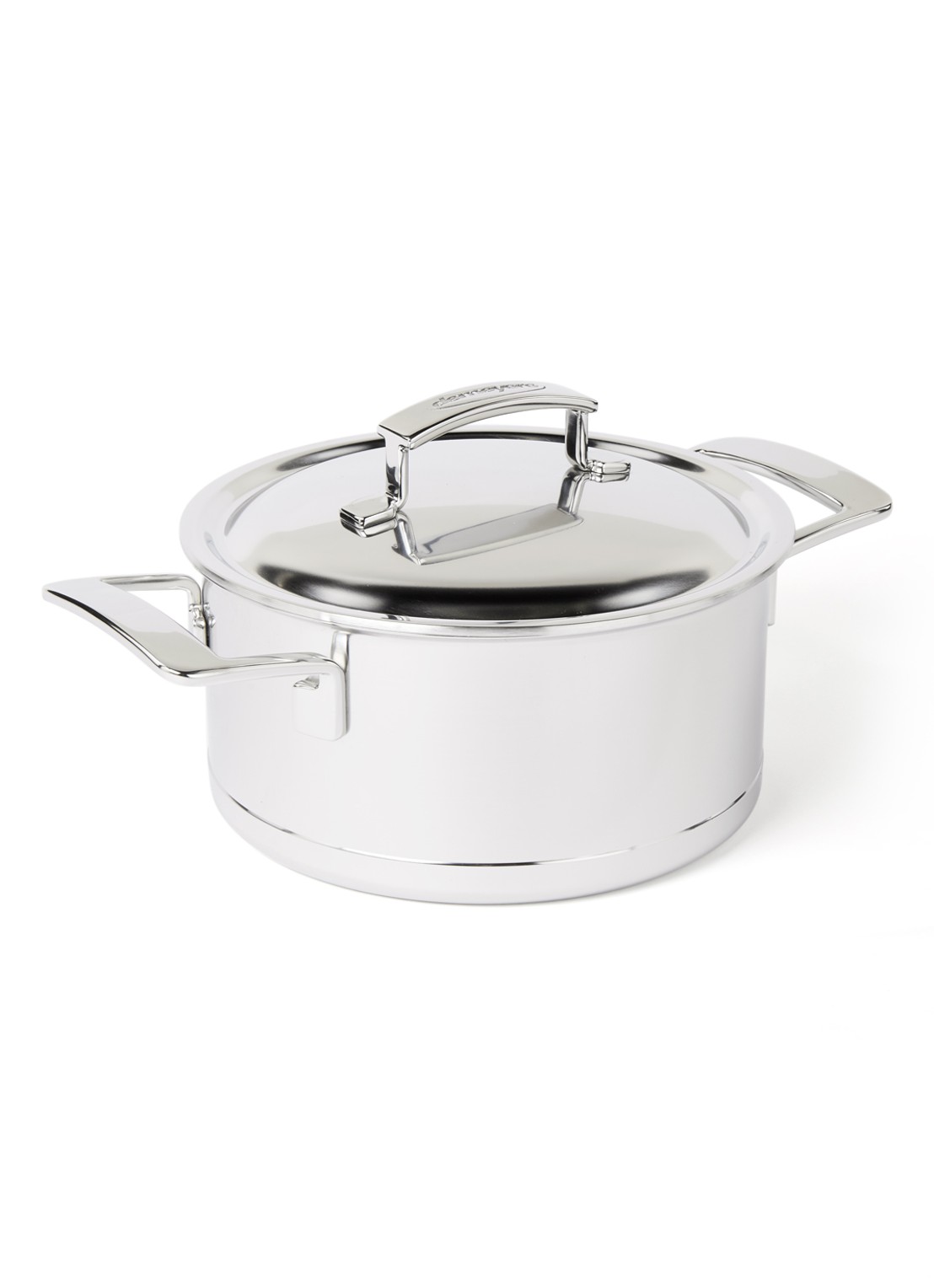 Demeyere Silver kookpan met deksel Ø20 cm - voorkant 2 roestvrijstaal