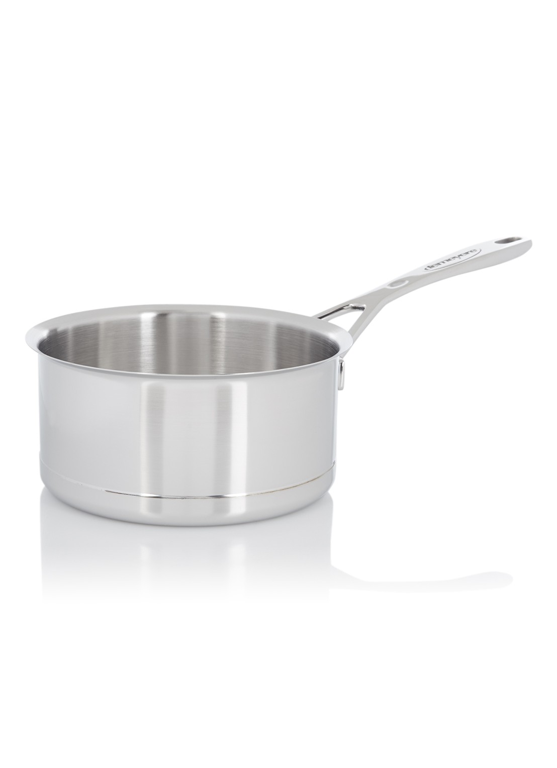 Demeyere Silver steelpan 16 cm - voorkant zilver