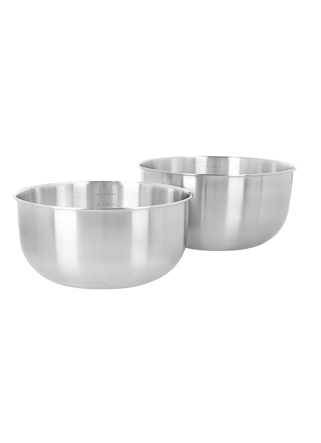Demeyere Specialties 3 beslagkom set van 2 - voorkant 2 zilver