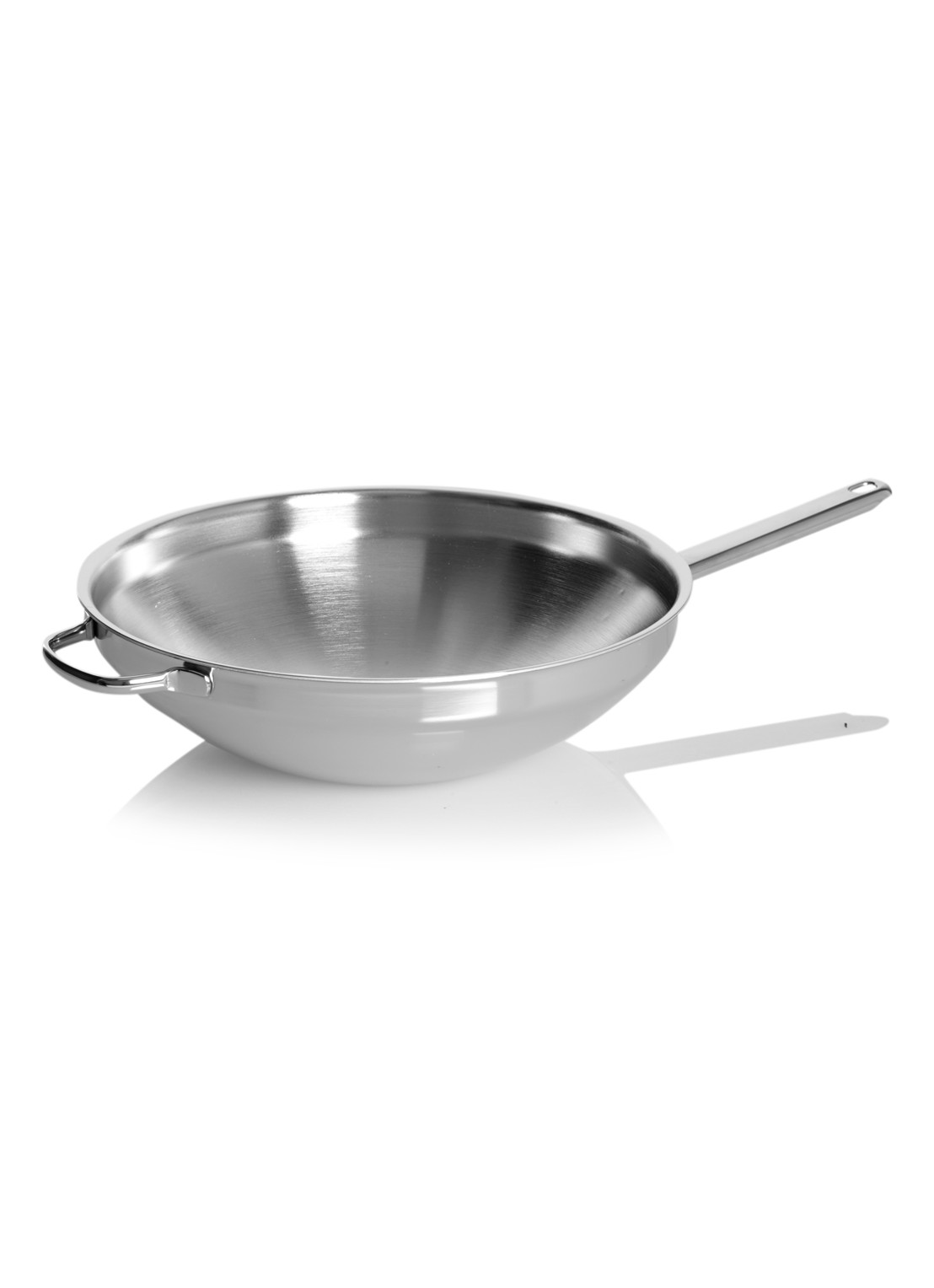 Demeyere Wok Ø32 cm - voorkant 2 roestvrijstaal