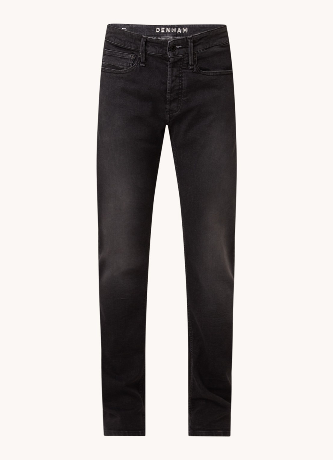 Denham Bolt skinny jeans met gekleurde wassing - voorkant zwart