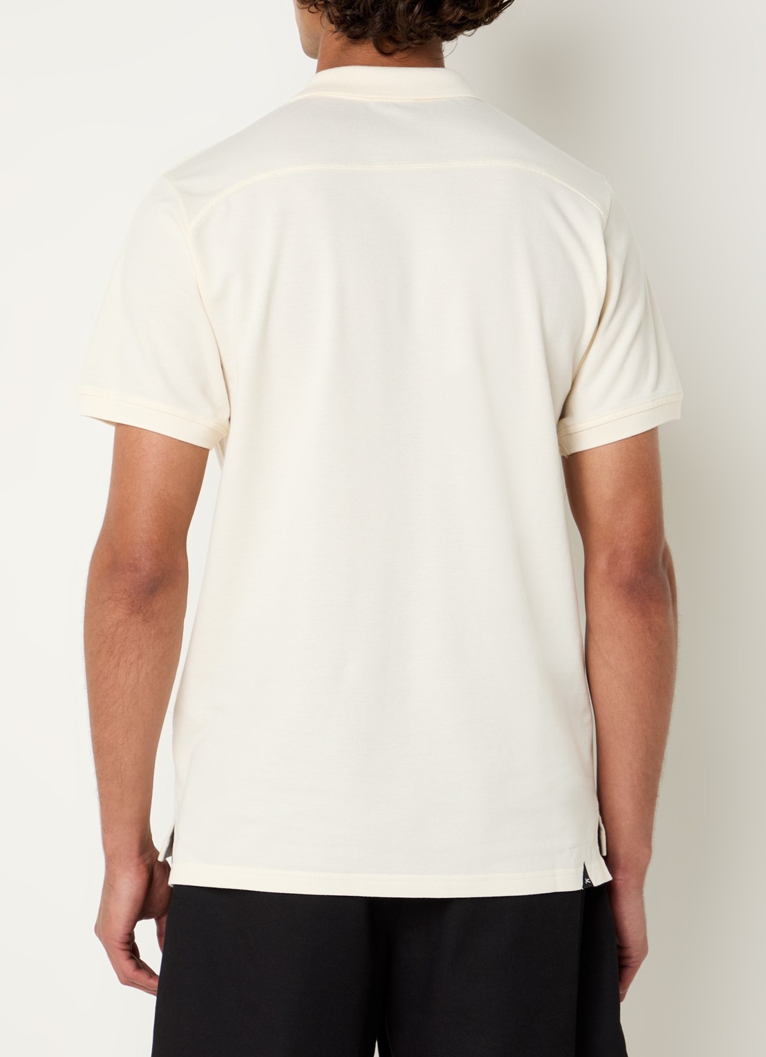 Denham Brian regular fit polo met logoborduring - achterkant 4 creme