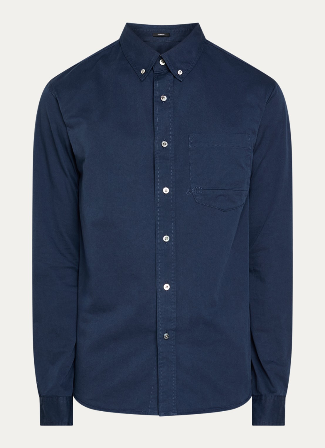 Denham Guilty regular fit overhemd met borstzak - voorkant 3 donkerblauw