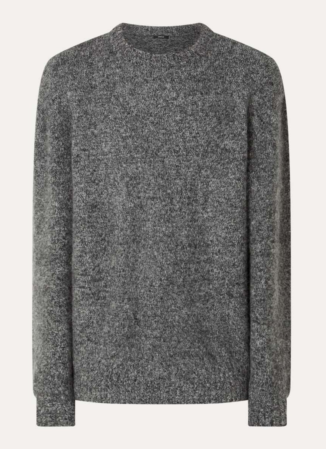 Denham Keagan grofgebreide trui in alpaca wolblend - voorkant antraciet
