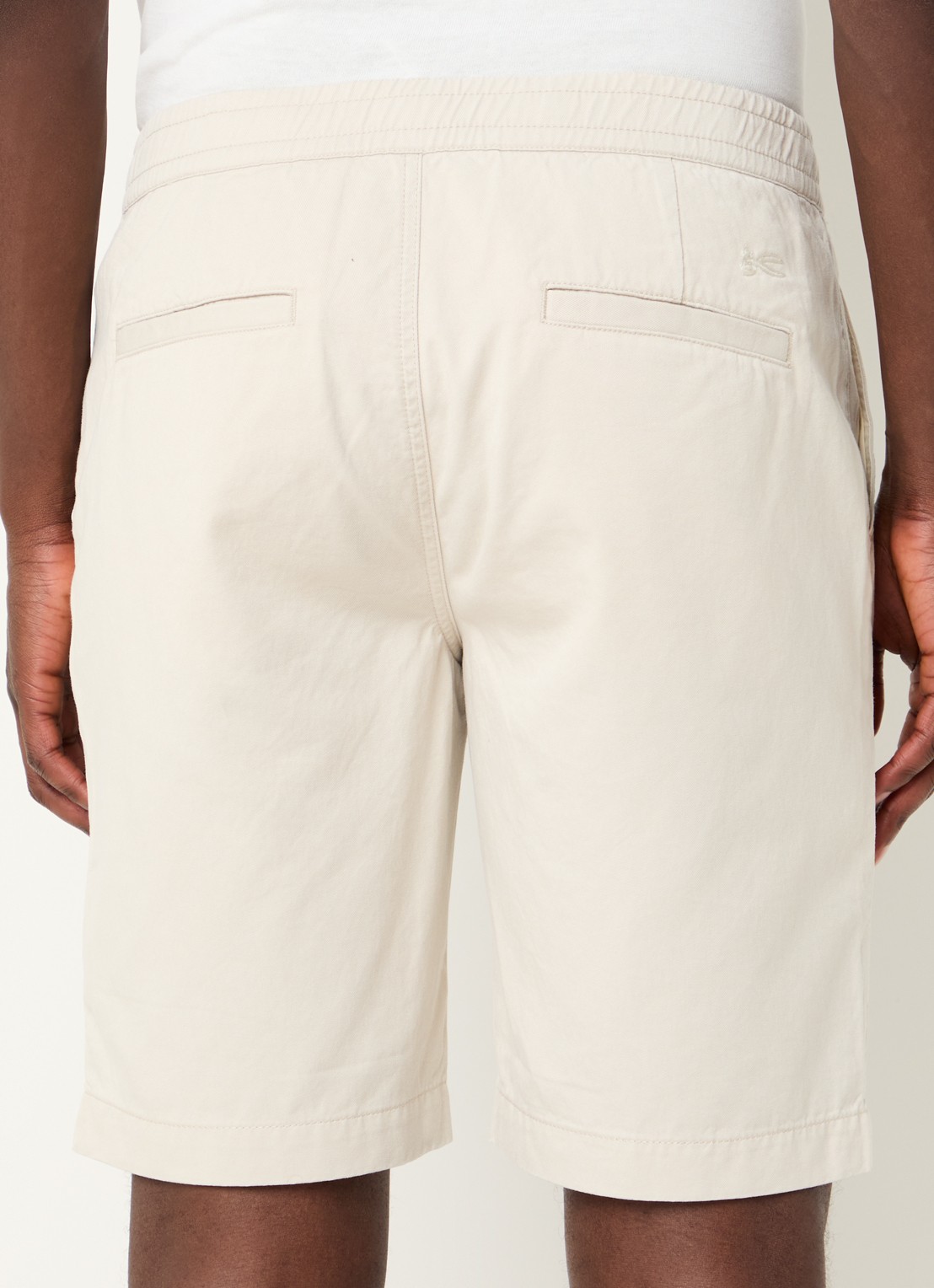 Denham Luca straight fit chino met steekzakken - achterkant beige