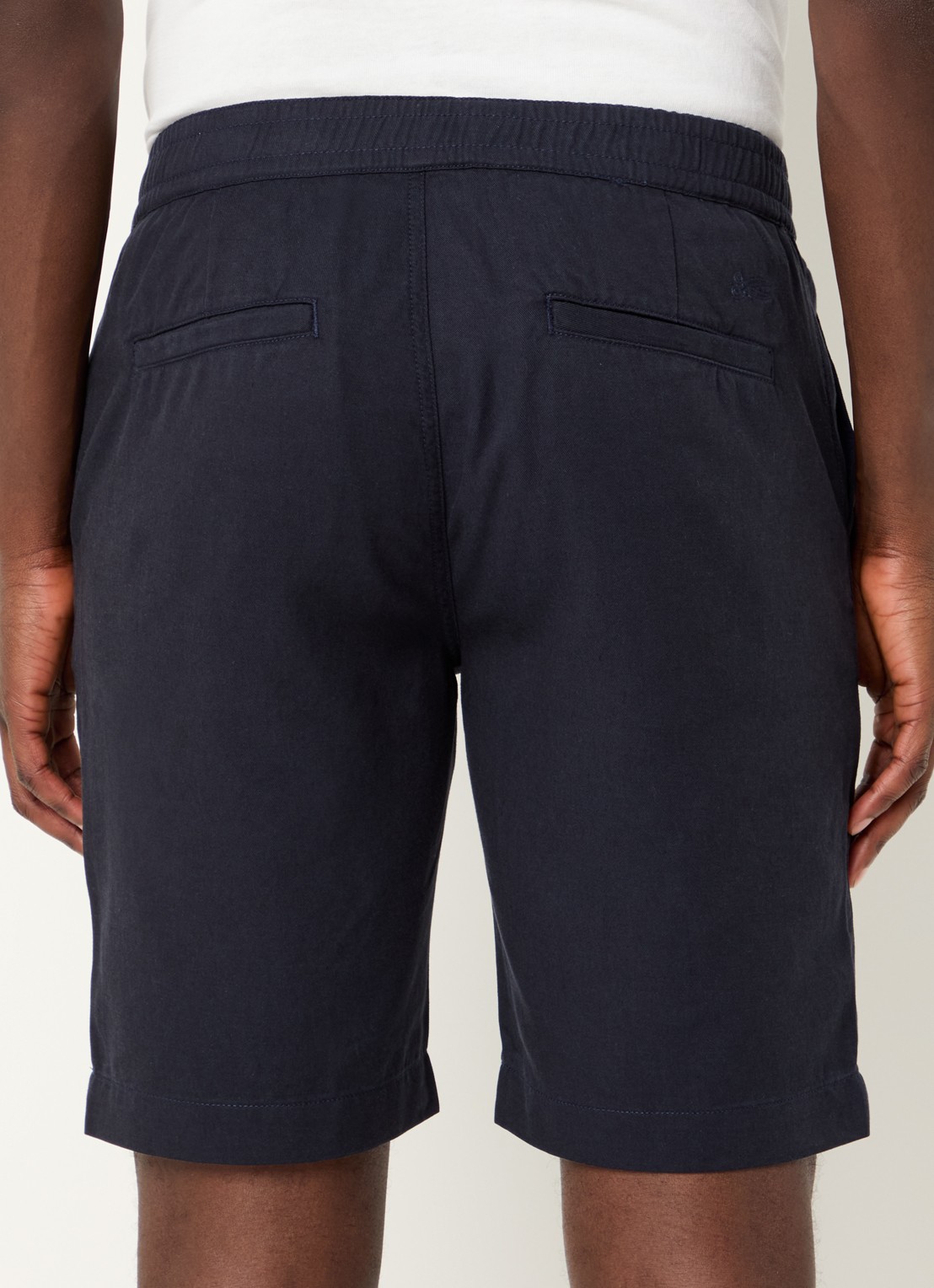Denham Luca straight fit chino met steekzakken - achterkant 3 donkerblauw