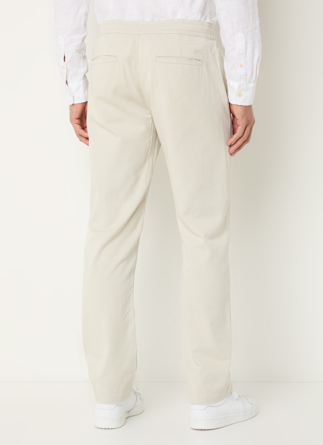 Denham Luca straight fit chino met steekzakken - achterkant 3 beige