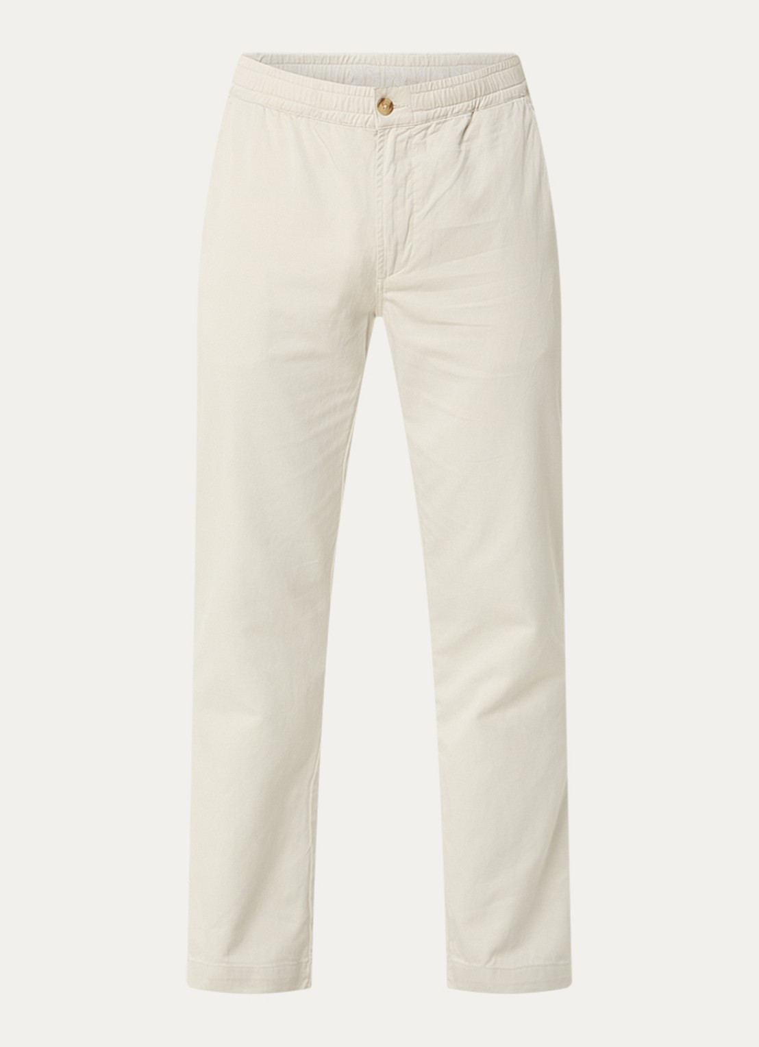 Denham Luca straight fit chino met steekzakken - voorkant beige