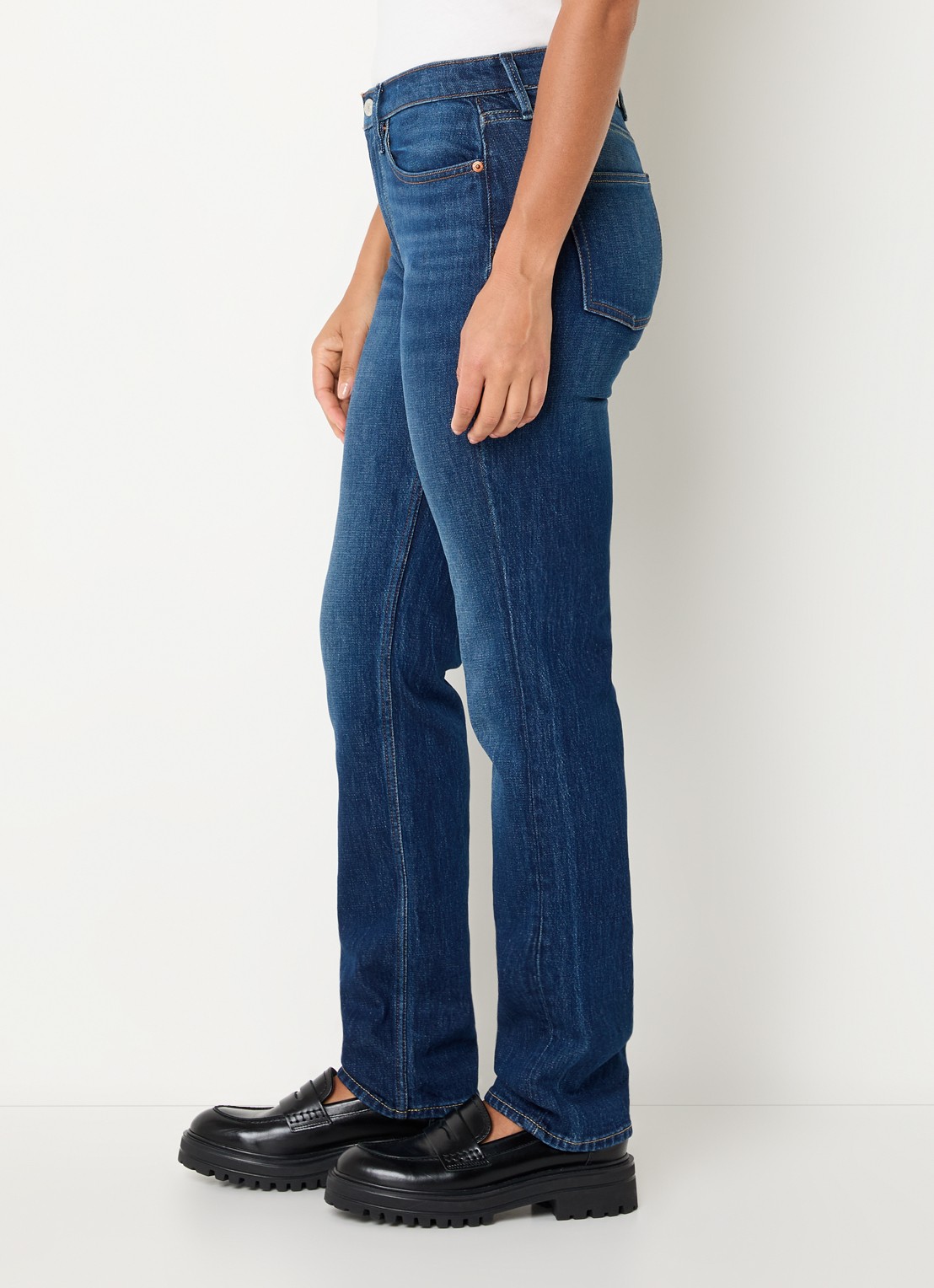 Denham Mizuki high waist slim fit jeans met donkere wassing - detail 2 indigo