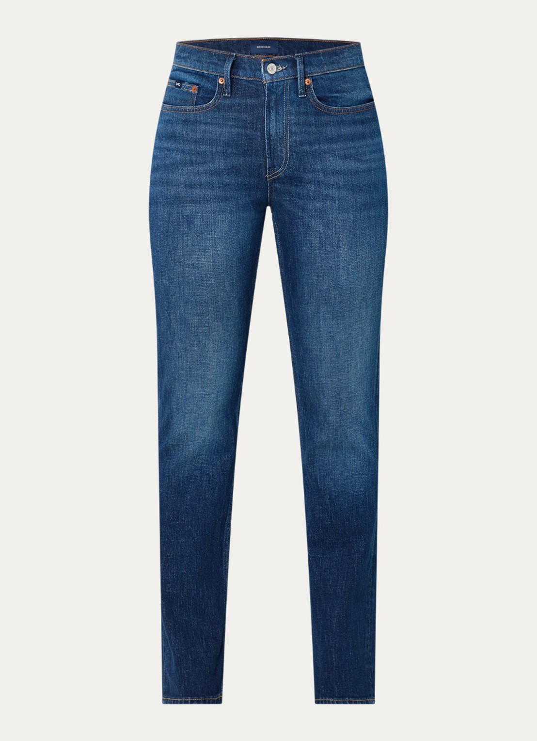Denham Mizuki high waist slim fit jeans met donkere wassing - voorkant 4 indigo