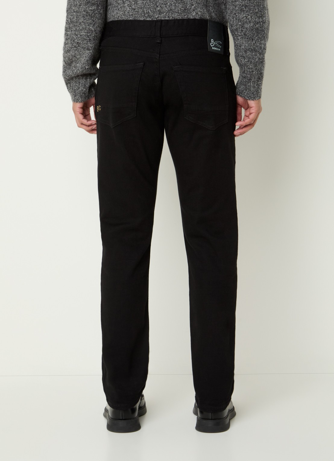 Denham Razor slim fit jeans met gekleurde wassing - achterkant 3 zwart