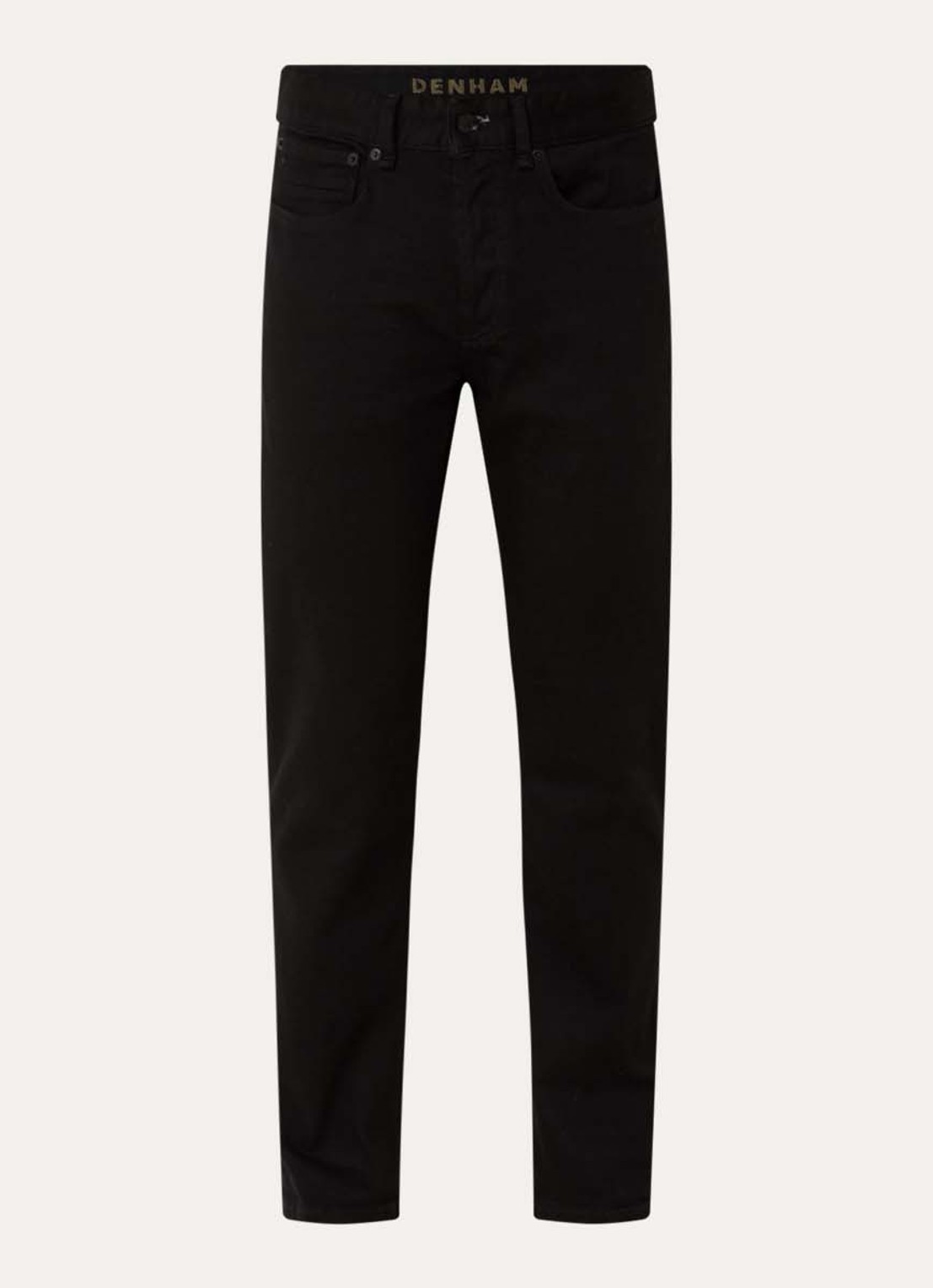 Denham Razor slim fit jeans met gekleurde wassing - voorkant zwart