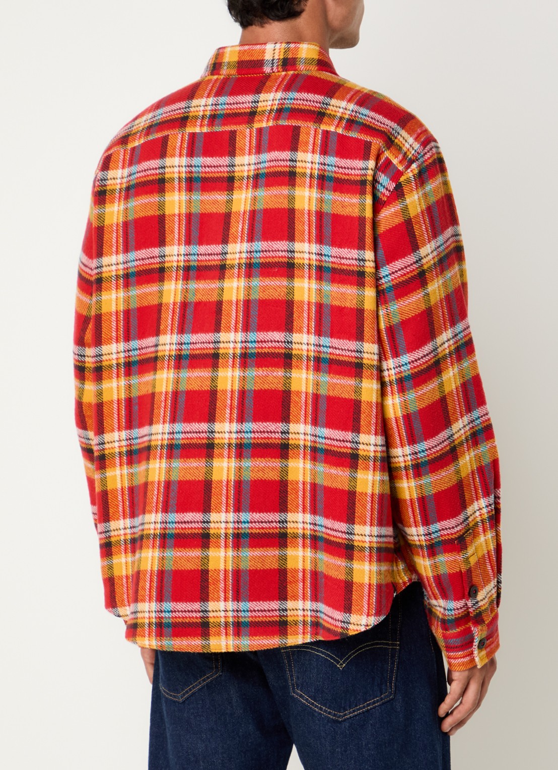 Denham Regular fit overshirt met borstzakken - achterkant 4 rood