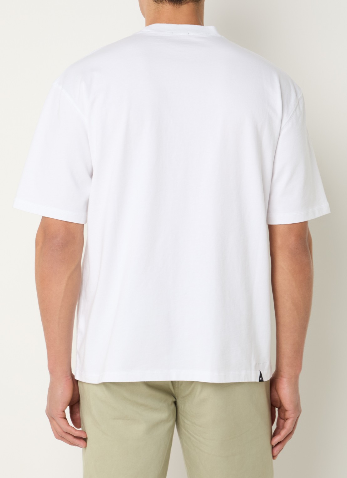 Denham Scissor patch T-shirt met ronde hals - achterkant 3 wit