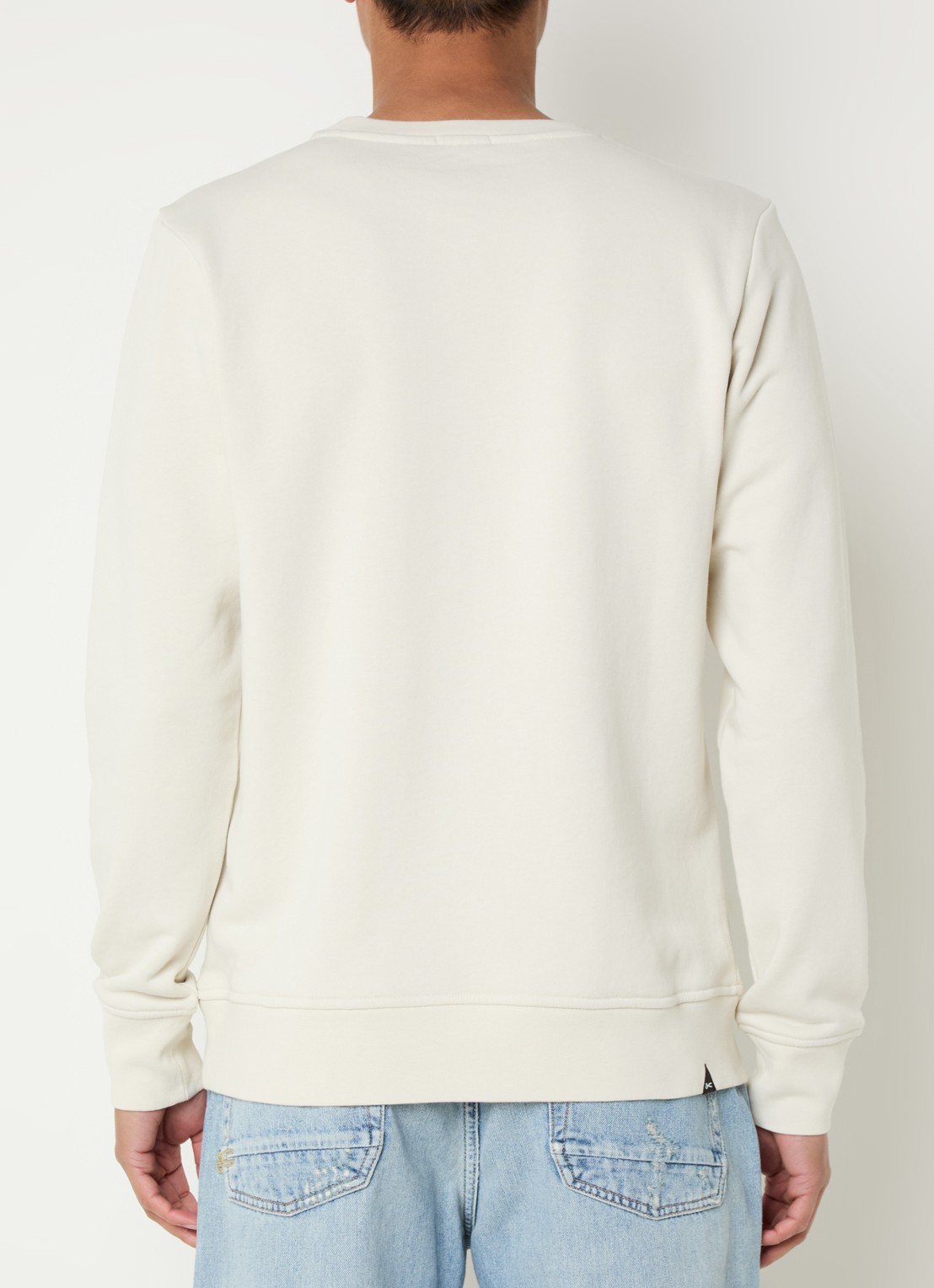 Denham Sweater met logo - achterkant 2 creme
