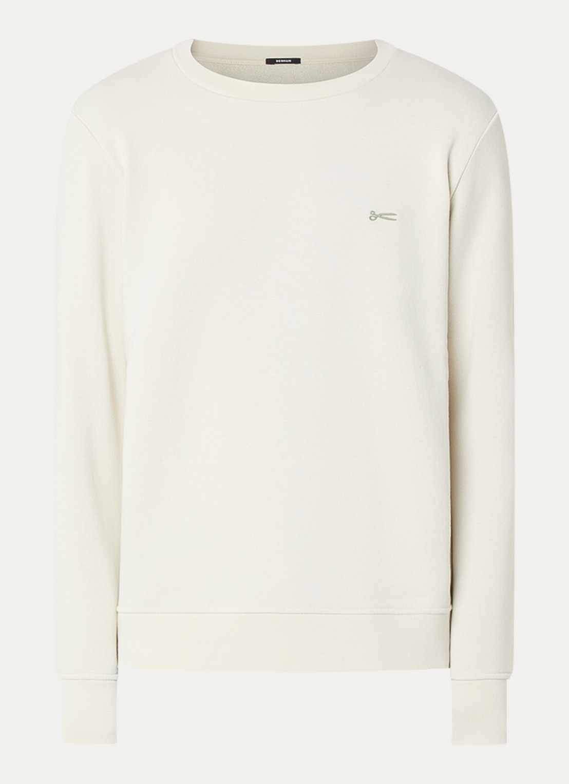 Denham Sweater met logo - voorkant 3 creme