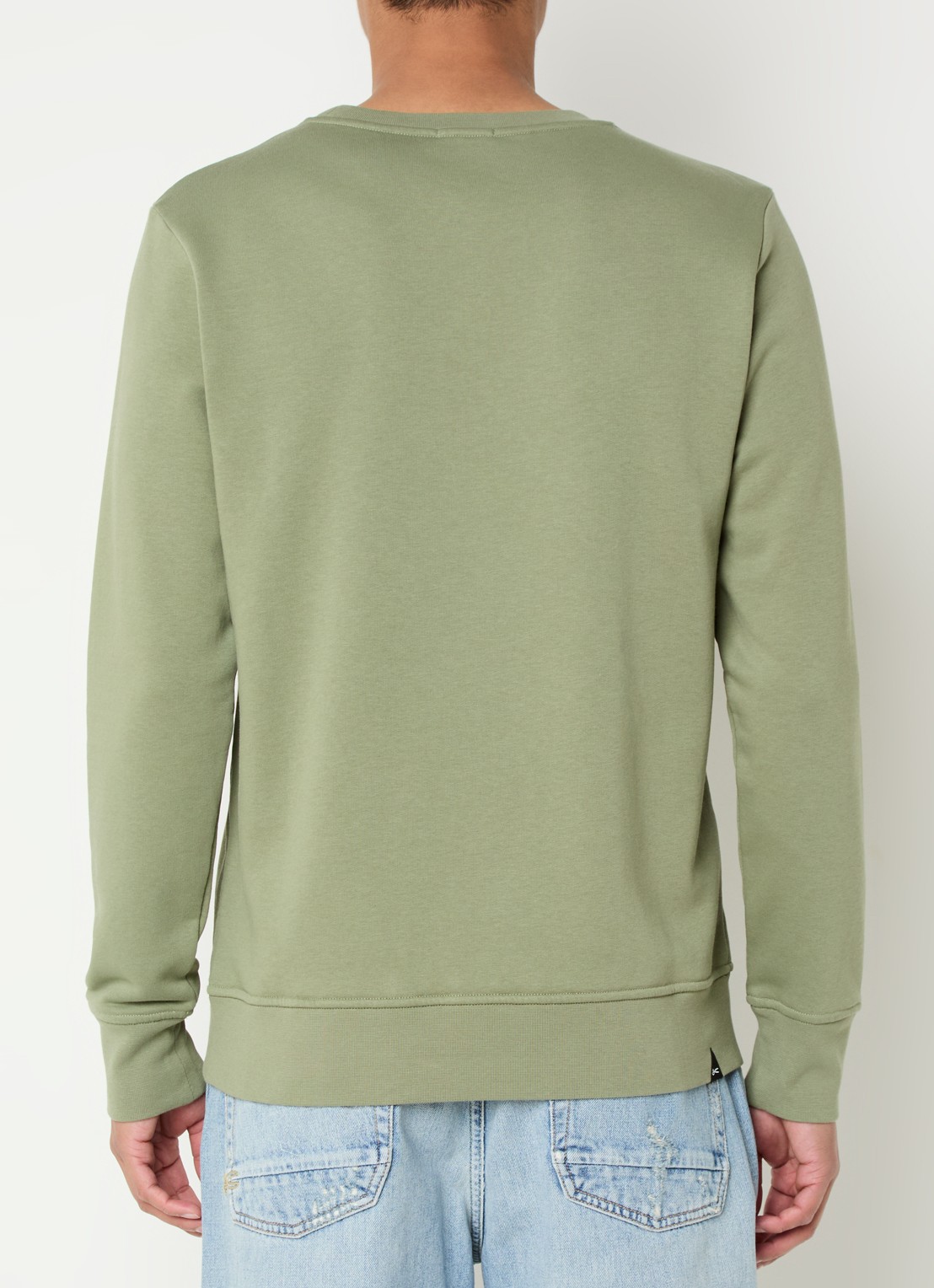 Denham Sweater met logo - achterkant 3 bronsgroen