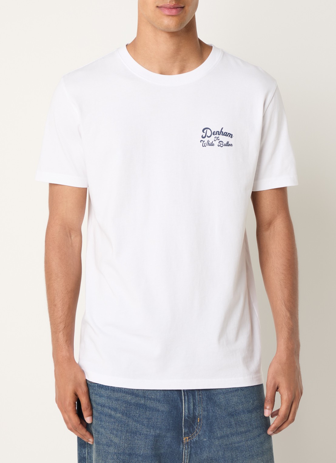 Denham T-shirt bam front- en backprint - achterkant 3 wit