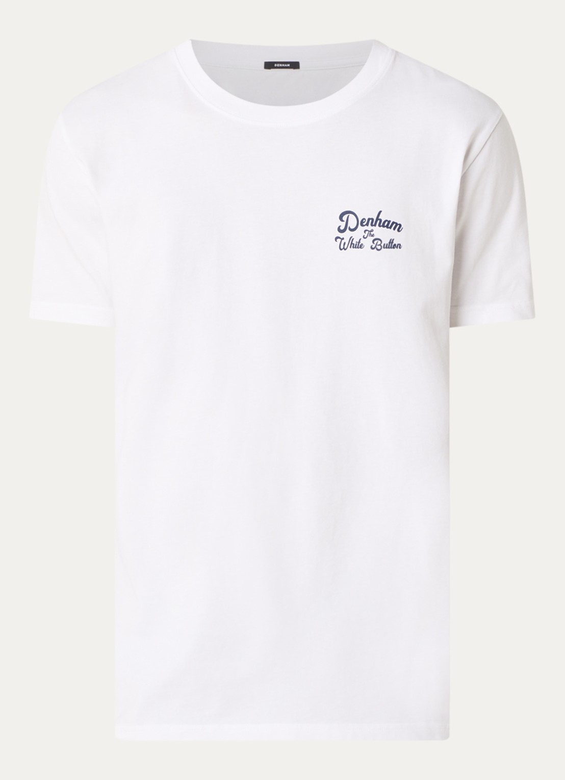 Denham T-shirt bam front- en backprint - voorkant wit