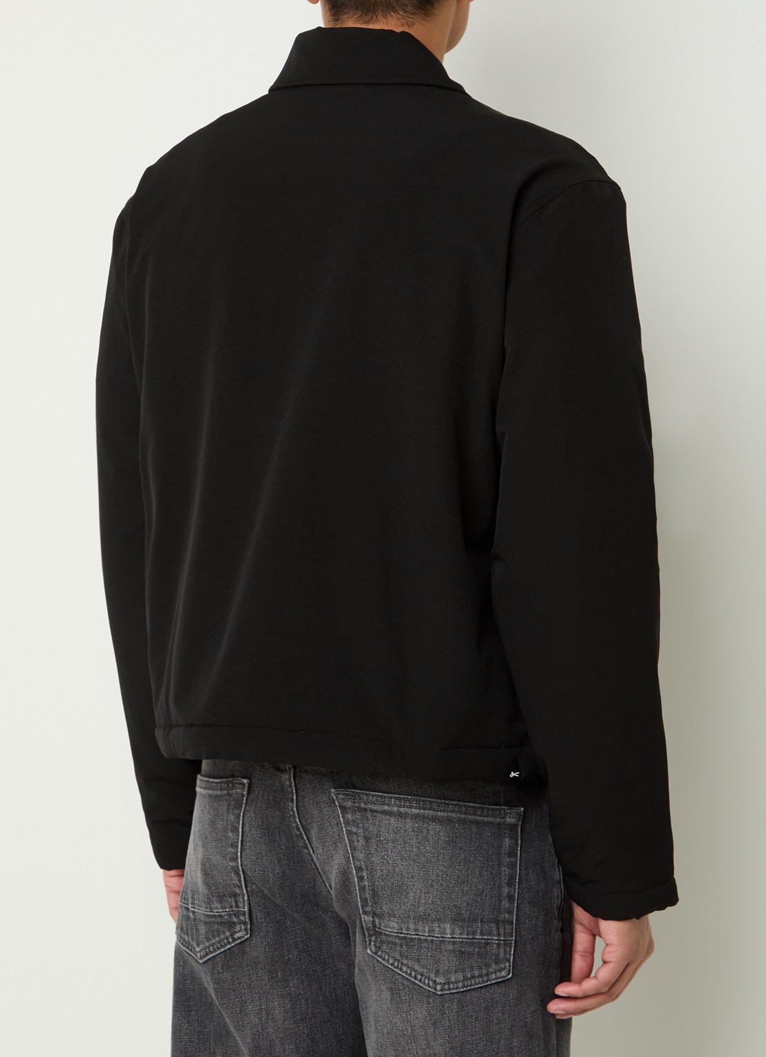 Denham Uni cropped jack met ritszakken - achterkant 4 zwart
