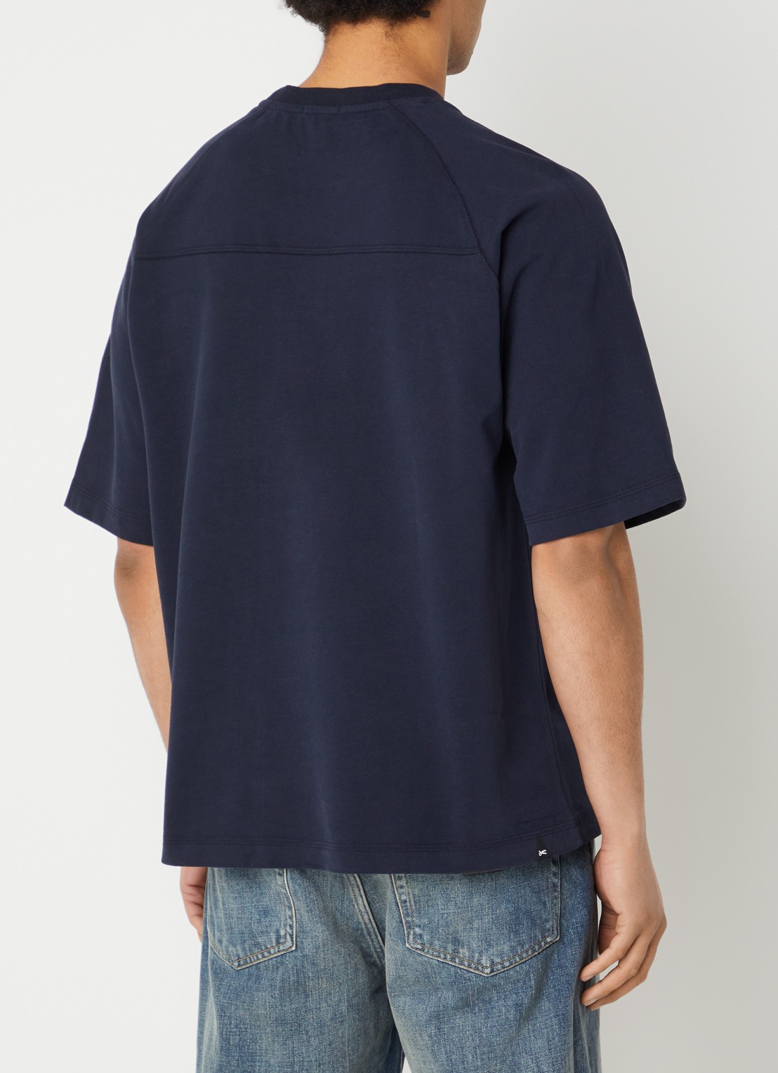 Denham US Navy Pocket T-shirt met borstzak - achterkant 4 donkerblauw