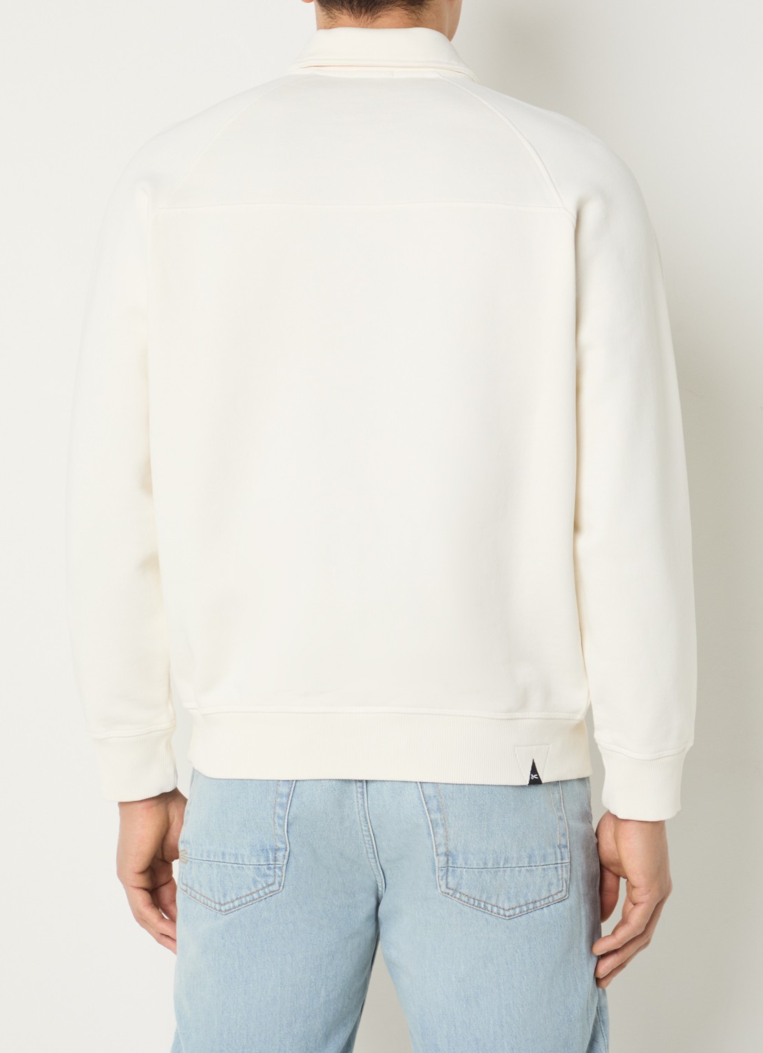 Denham US Navy sweater met polokraag - achterkant 4 gebroken wit
