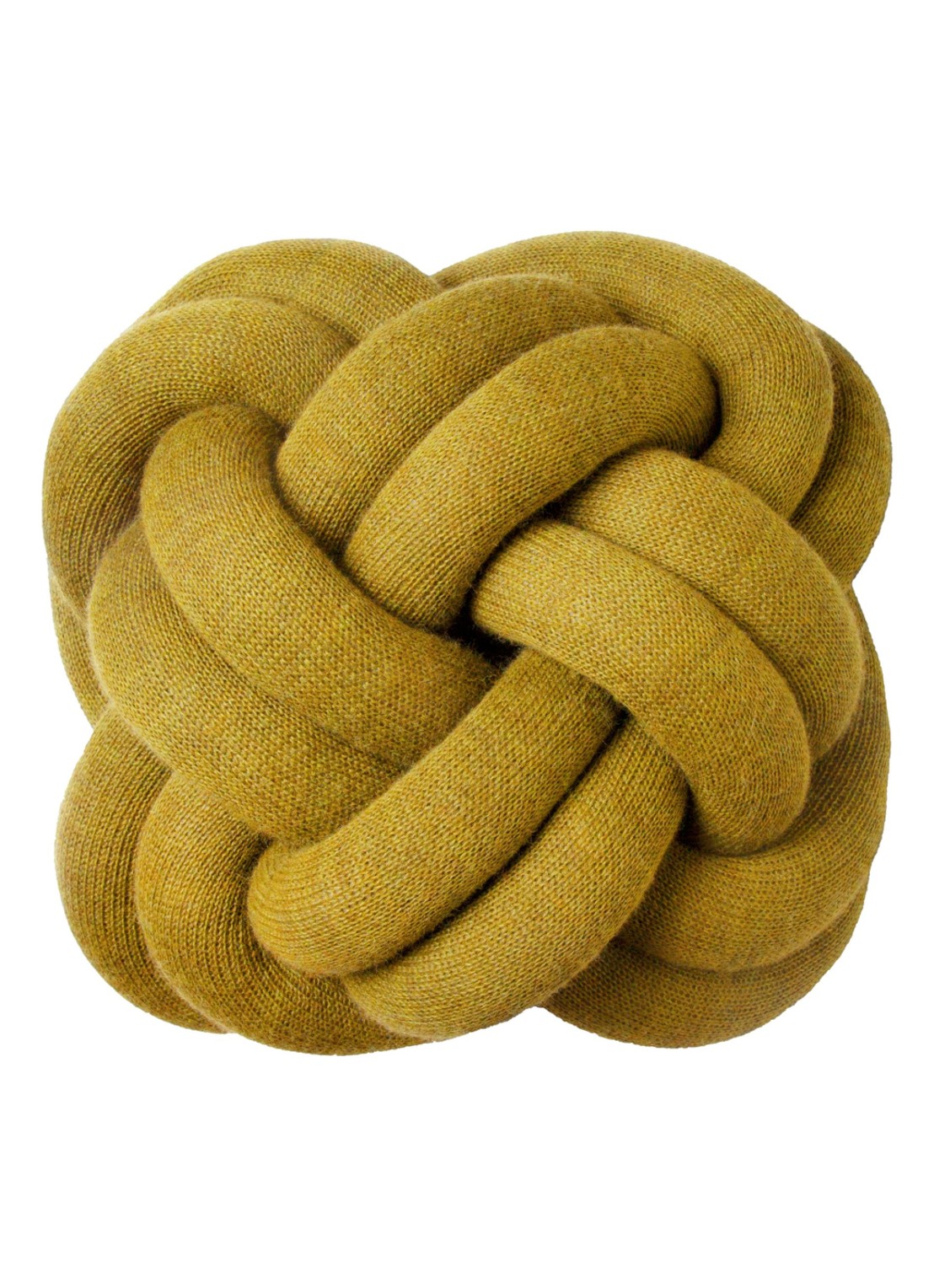 Design House Stockholm Knot kussen 30 x 30 cm - voorkant mosterd