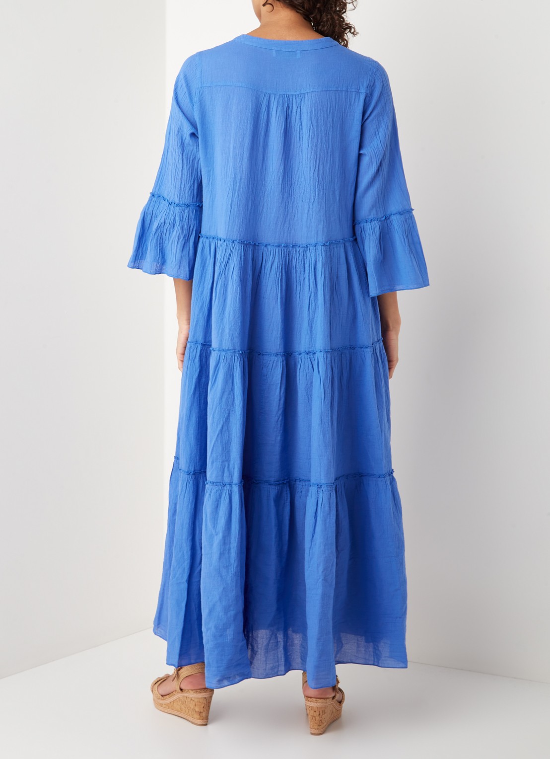 Devotion Ella maxi tuniekjurk van katoen - achterkant 2 blauw