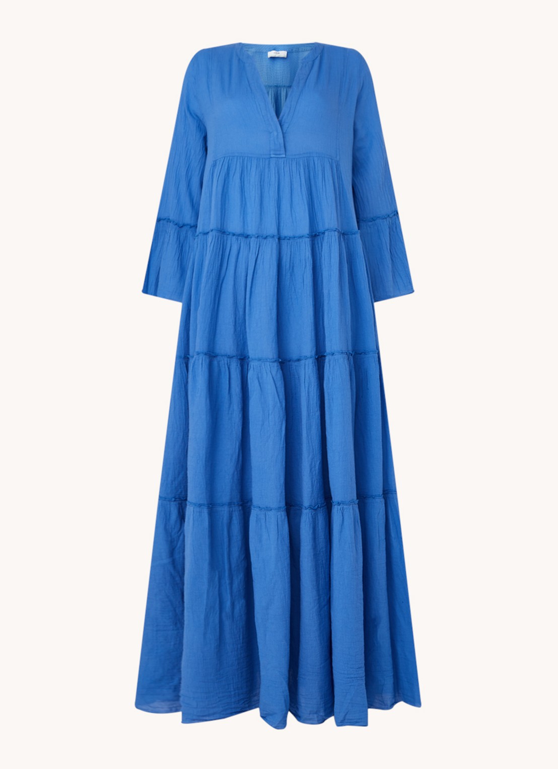 Devotion Ella maxi tuniekjurk van katoen - voorkant 3 blauw
