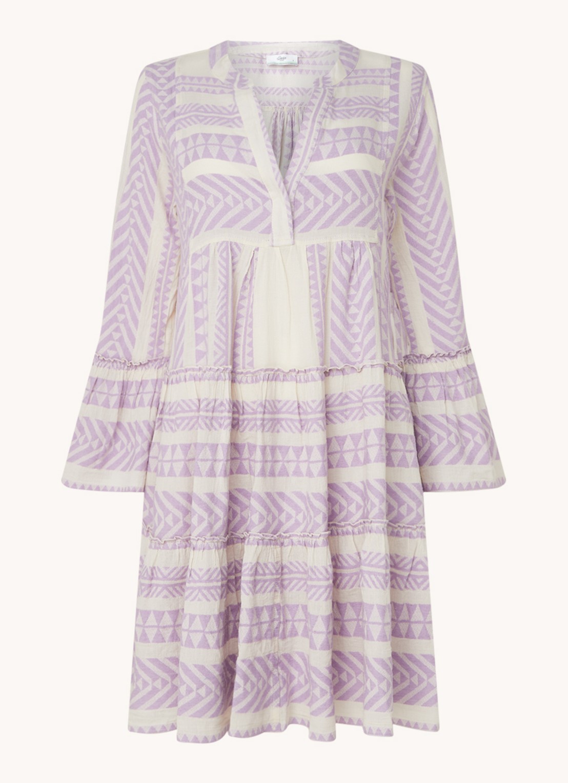 Devotion Ella mini tuniekjurk met print - voorkant 2 lila