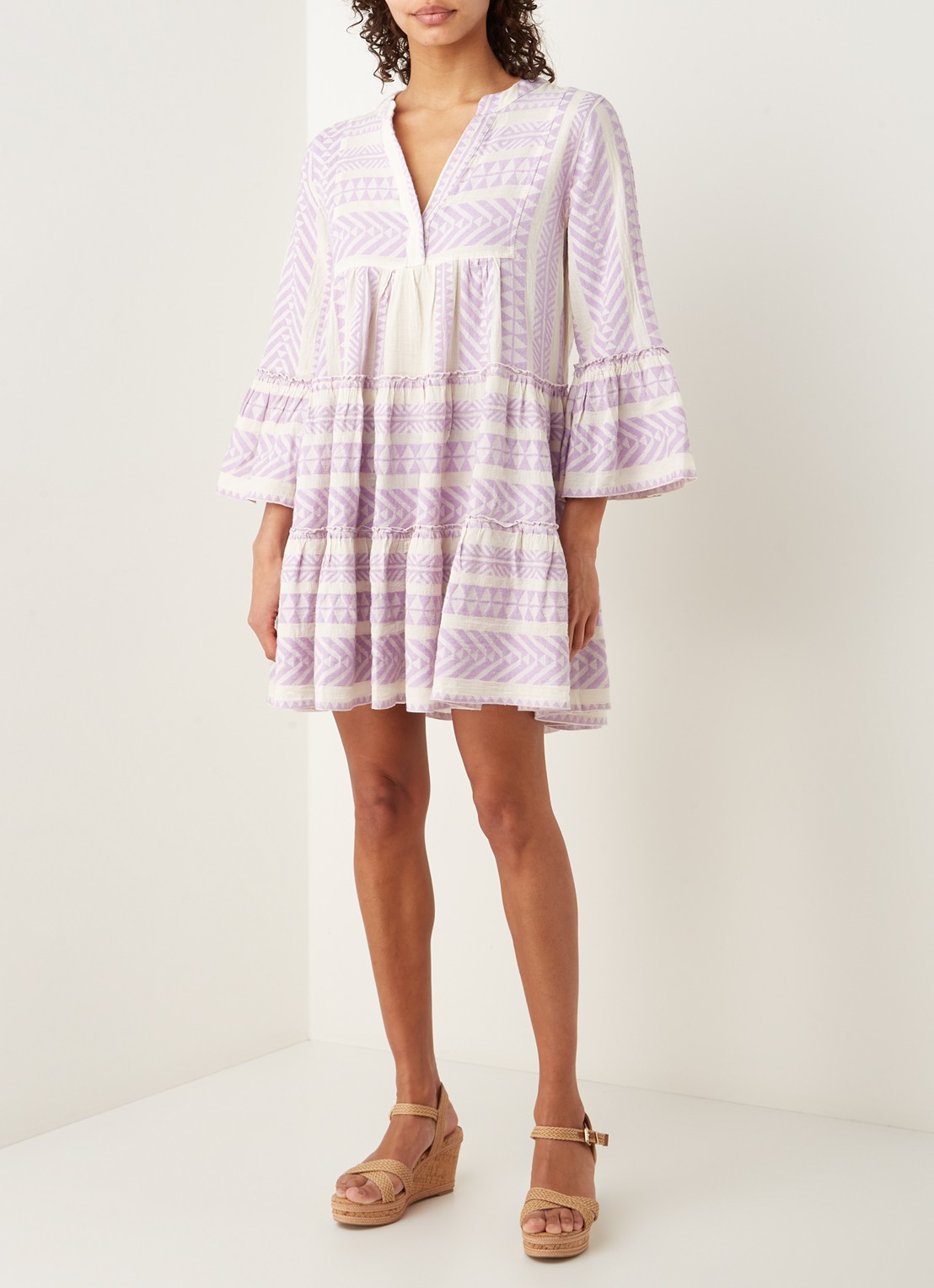 Devotion Ella mini tuniekjurk met print - voorkant 3 lila