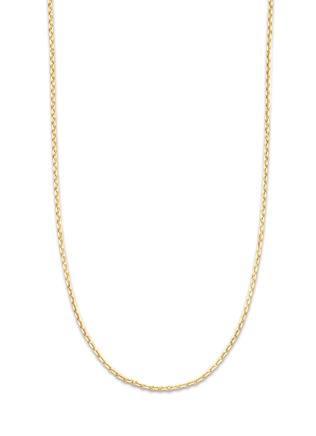 Diamond Point Geelgouden anker collier Timeless Treasures (45cm) - voorkant geelgoud
