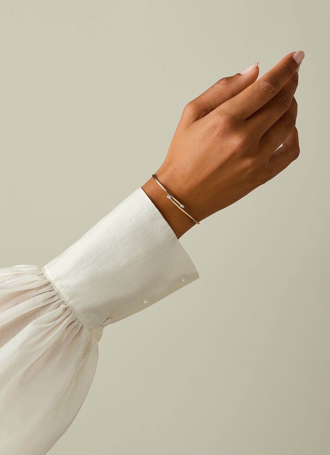 Diamond Point Geelgouden armband, 0.05 ct diamant, La Dolce Vita - voorkant 2 geelgoud
