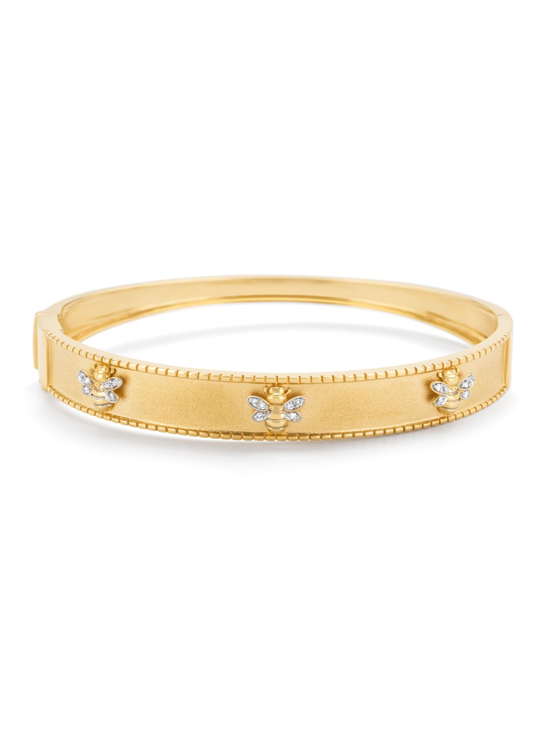 Diamond Point Geelgouden armband, 0.06 ct diamant, Queen Bee - voorkant 2 geelgoud