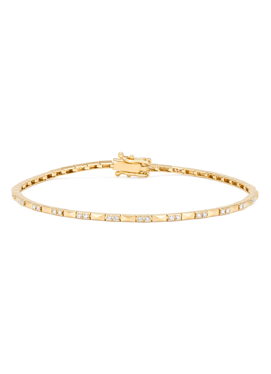 Diamond Point Geelgouden armband, 0.32 ct diamant, Ensemble - voorkant 3 geelgoud